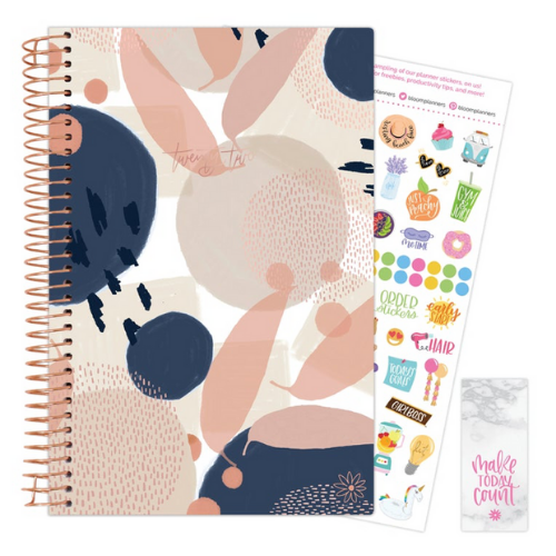 2022 Soft Cover Daily Planner & Calendar - Navy Abstract