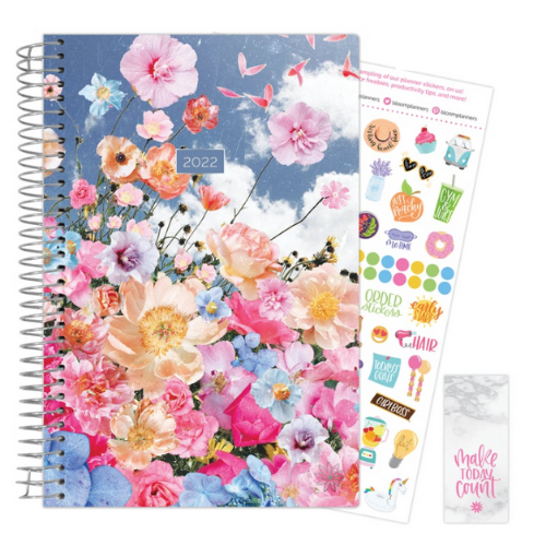 2022 Soft Cover Daily Planner & Calendar - Peony Dreams