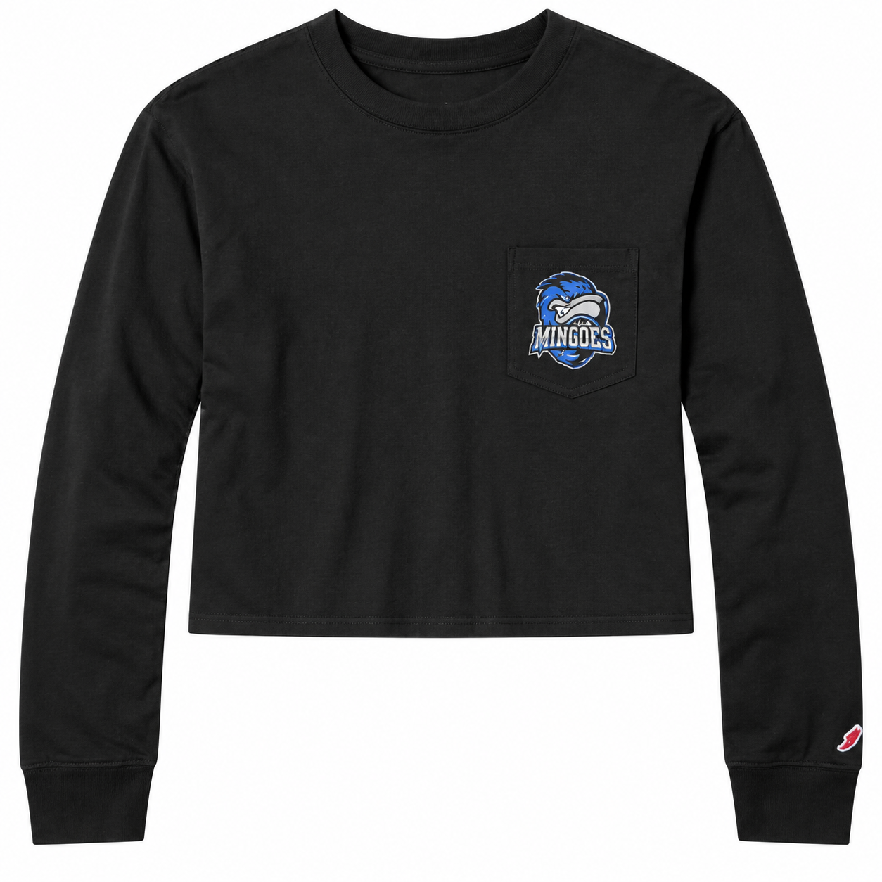 League Mingoes Cropped Long Sleeve Pocket Tee - Image 4