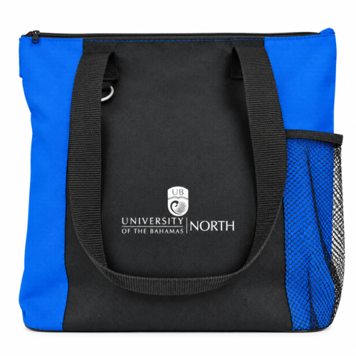 UB North Two-Tone Zippered Tote Bag