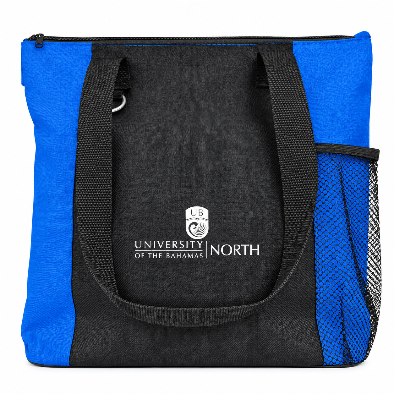 UB North Two-Tone Zippered Tote Bag