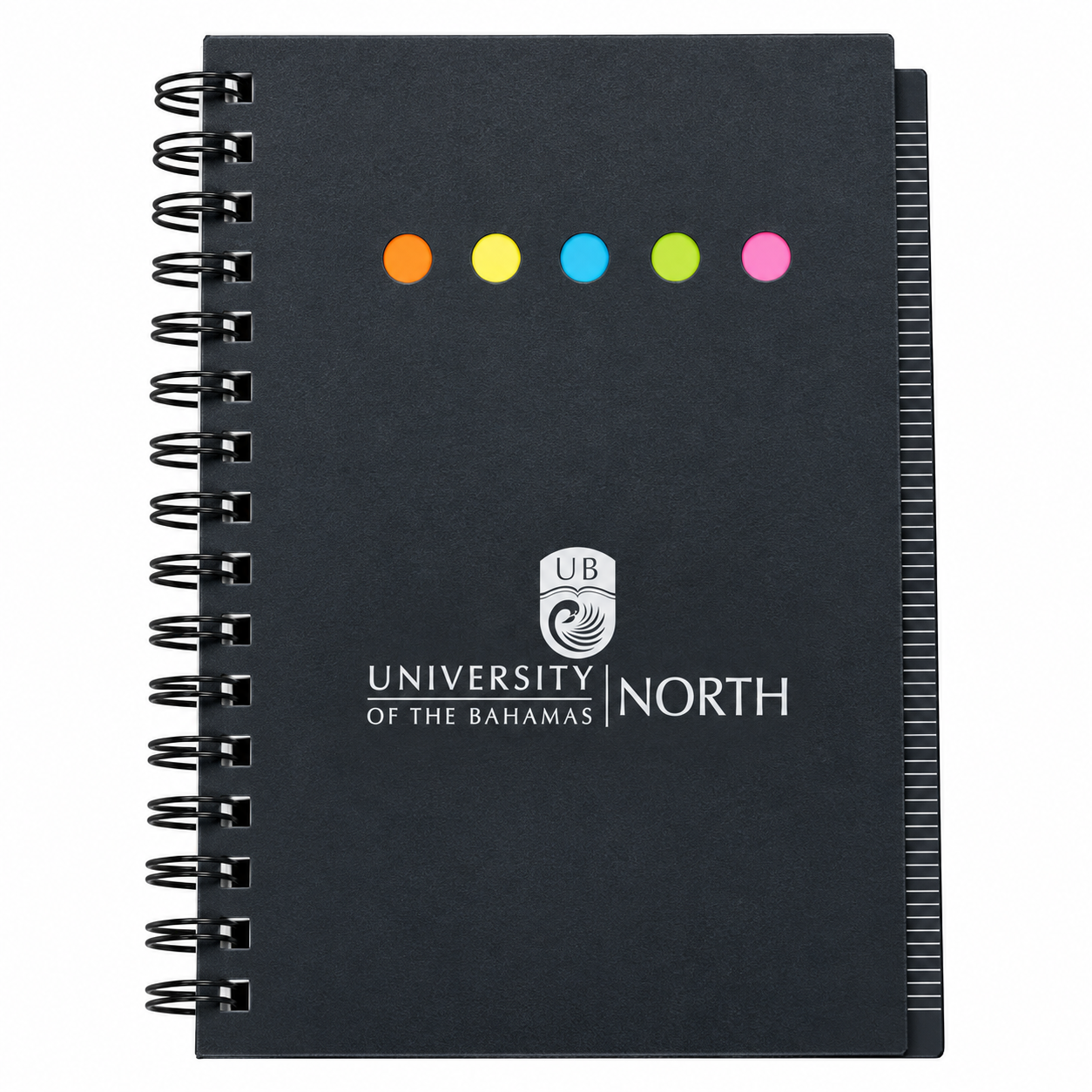 UB North Spiral Notebook with Sticky Flags