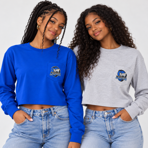 Alternative view of League Mingoes Cropped Long Sleeve Pocket Tee